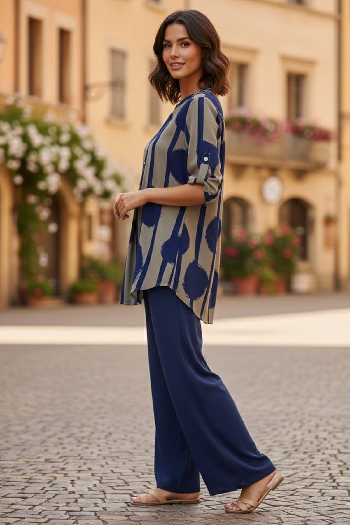 Printed Crepe Co-ord Set