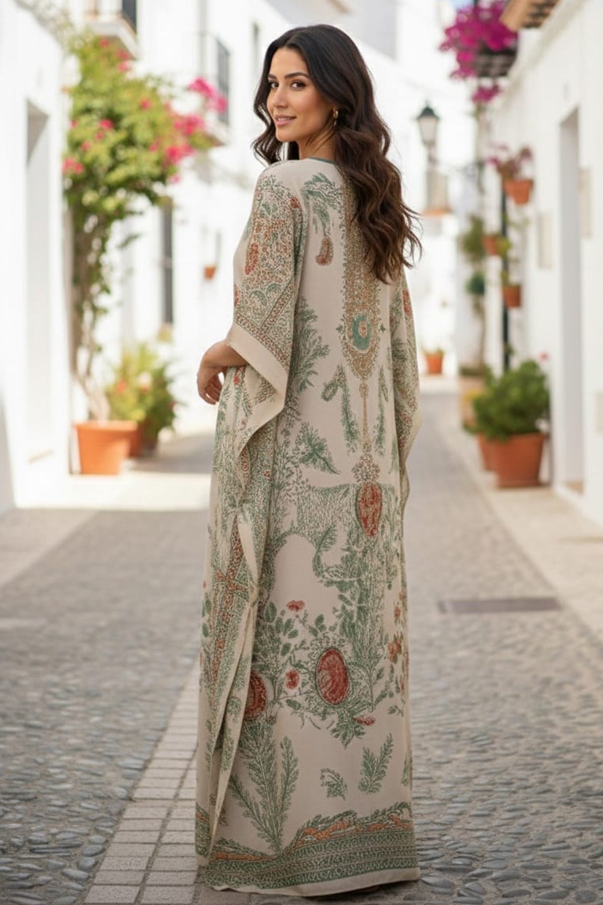 Printed Kaftan Dress