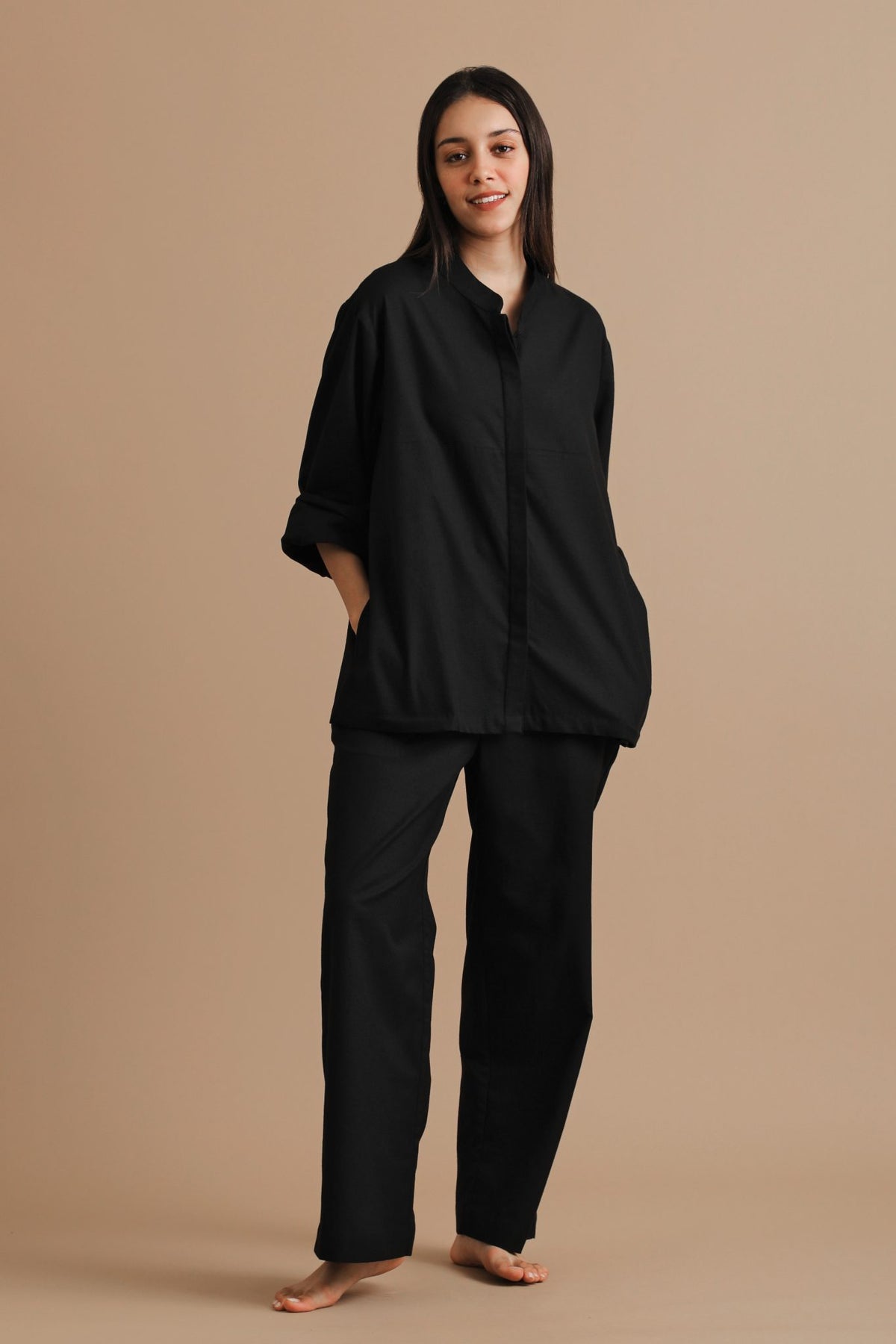 Black Crepe Co-ord Set