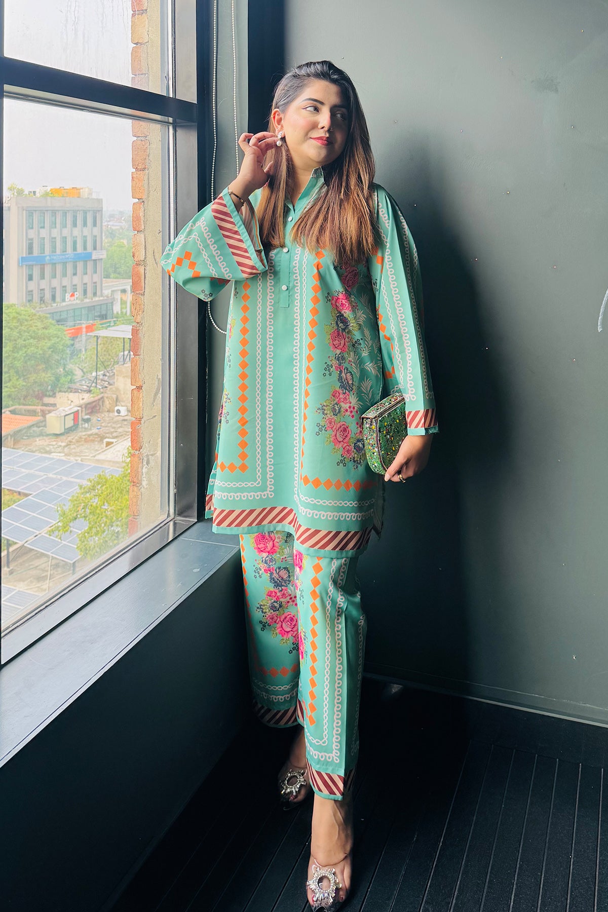 Printed Crepe Co-ord Set