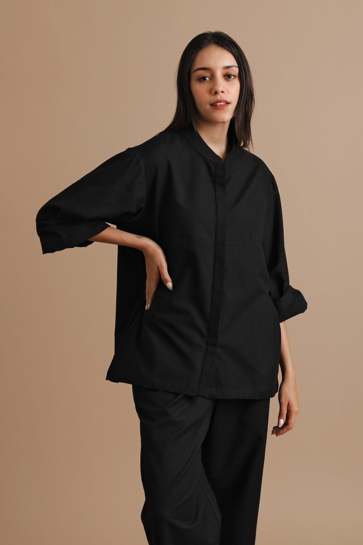 Black Crepe Co-ord Set