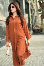 Polished Brown Long Dress