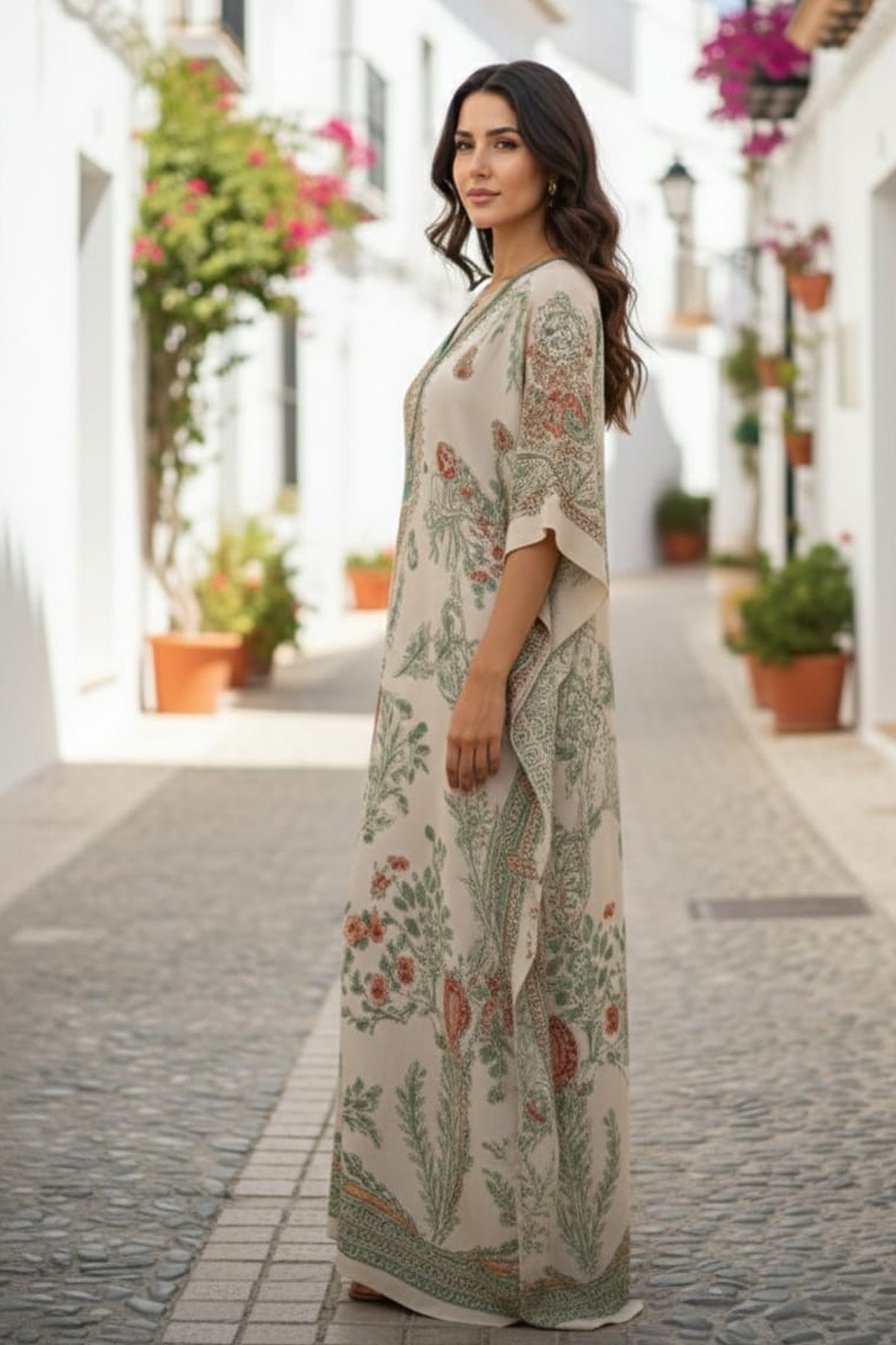 Printed Kaftan Dress