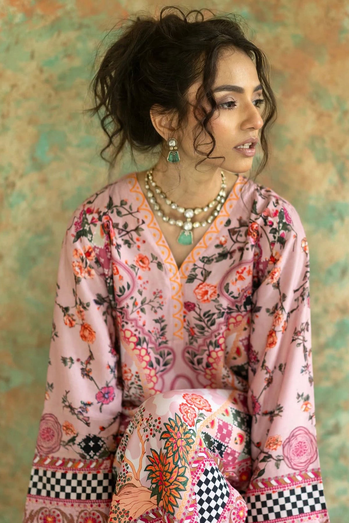 Printed Kaftan Dress