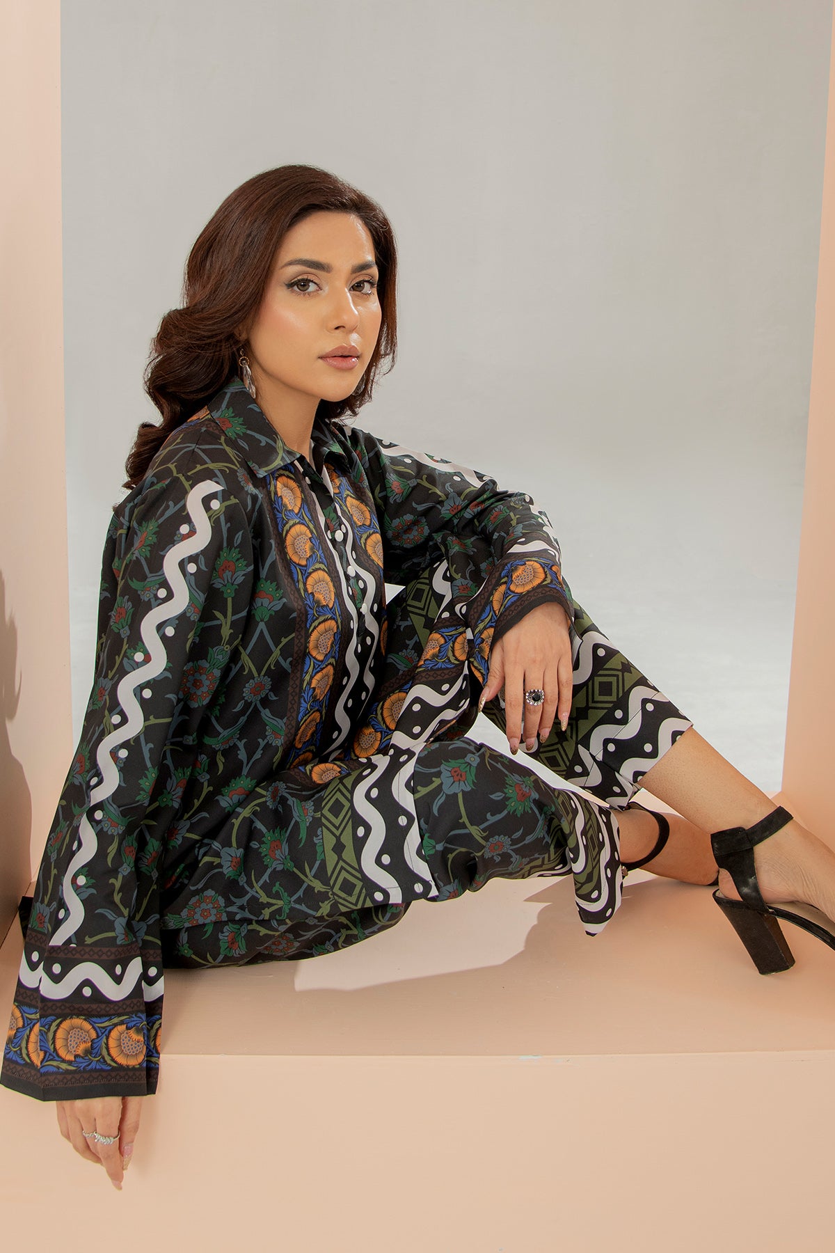 Printed Crepe Co-ord Set