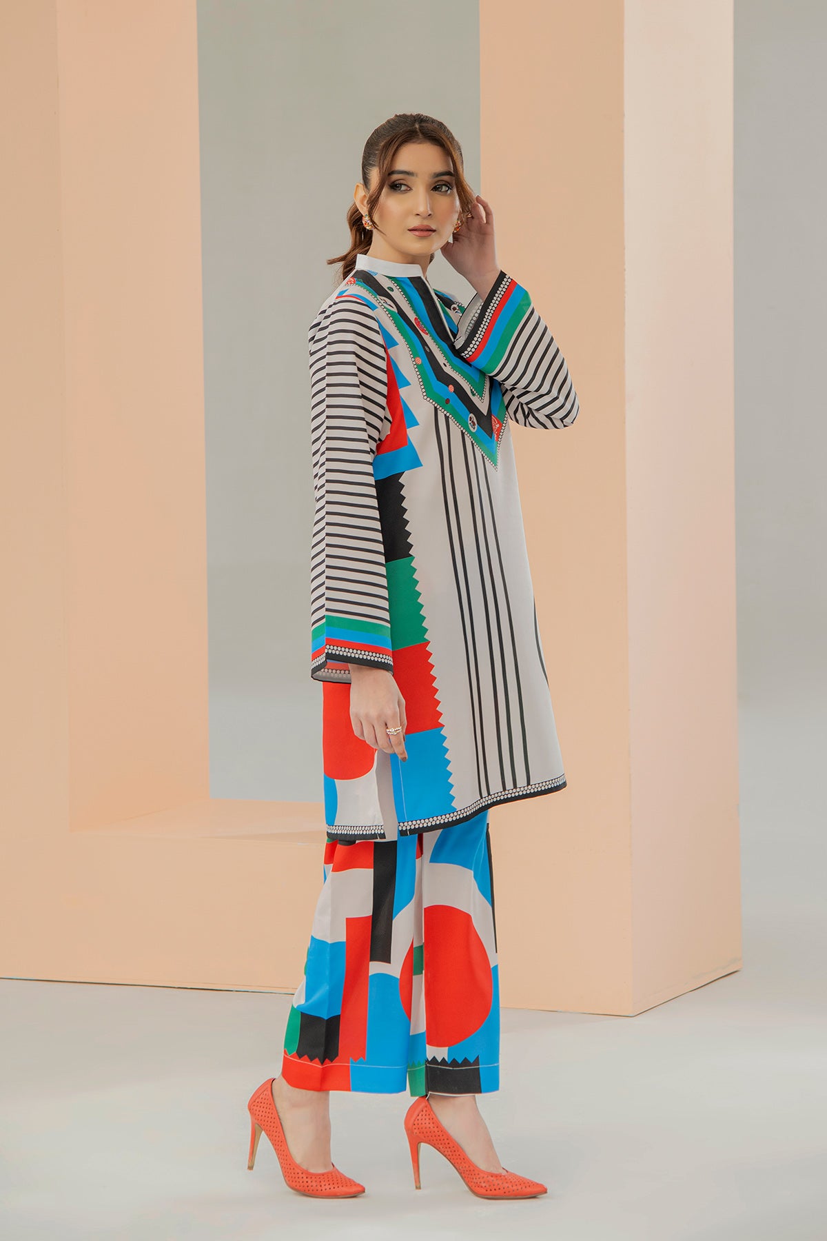 Printed Crepe Co-ord Set