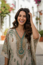 Printed Kaftan Dress