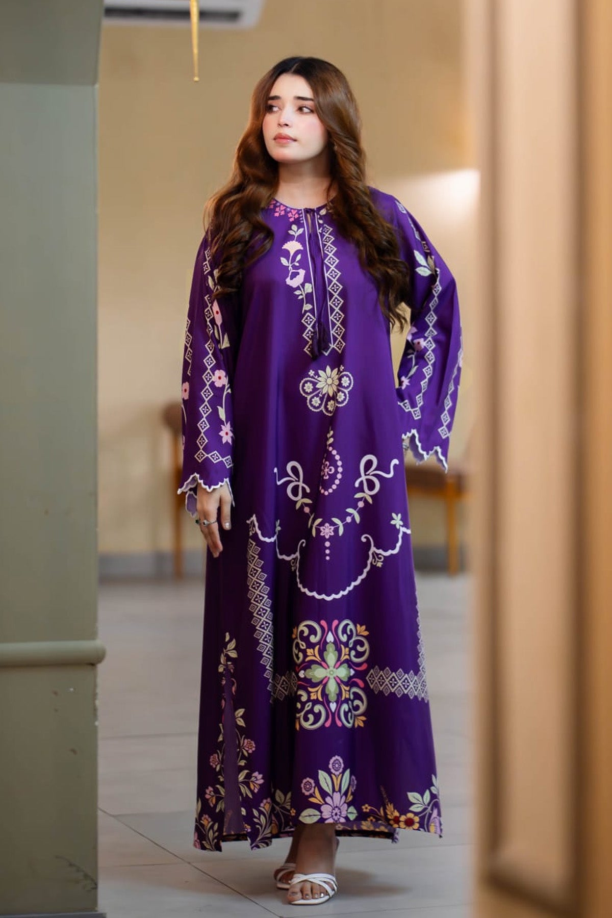 Printed Kaftan Dress