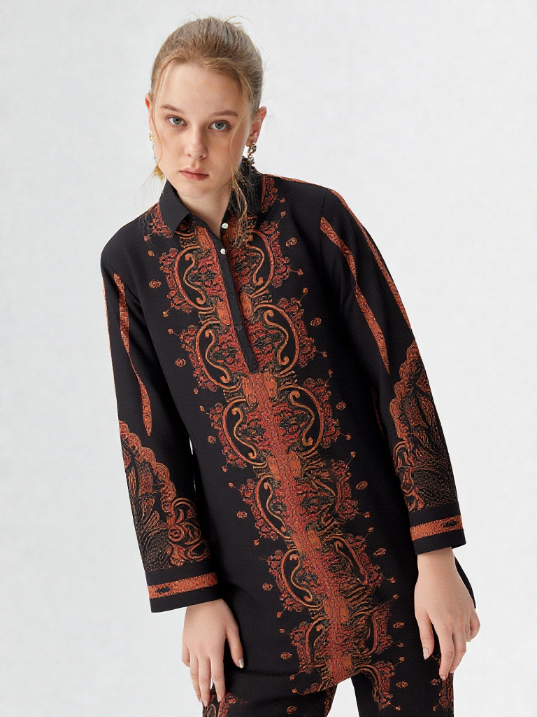 Printed Crepe Co-ord Set