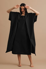 Black Crepe Shrug Dress