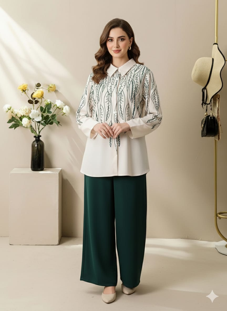 Printed Khaddar Co-ord Set