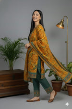 3 Piece Khaddar Suit-Printed
