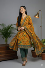 3 Piece Khaddar Suit-Printed