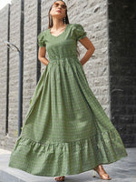 Printed Cotton Silk Maxi