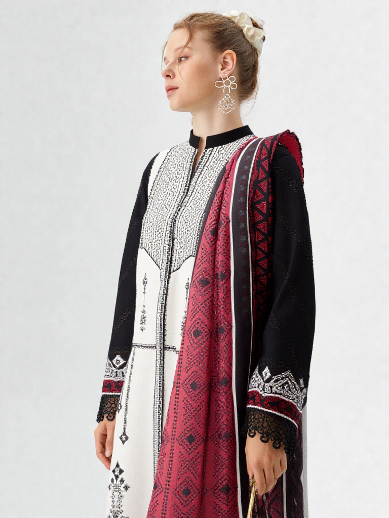 3 Piece Khaddar Suit-Printed