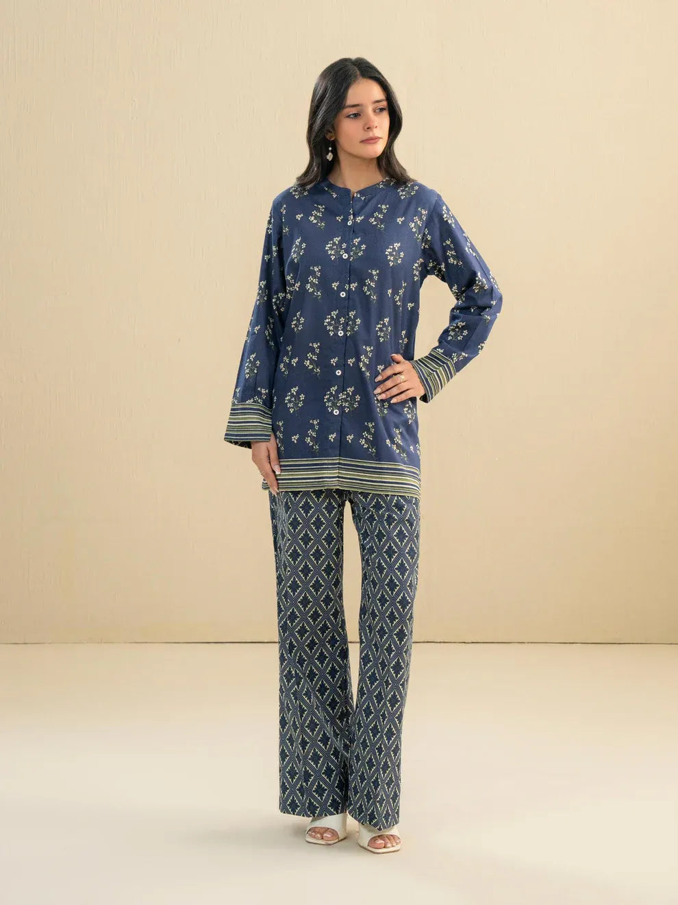 Printed Khaddar Co-ord Set