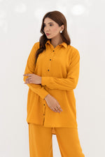 Mustard Crepe Co-ord Set