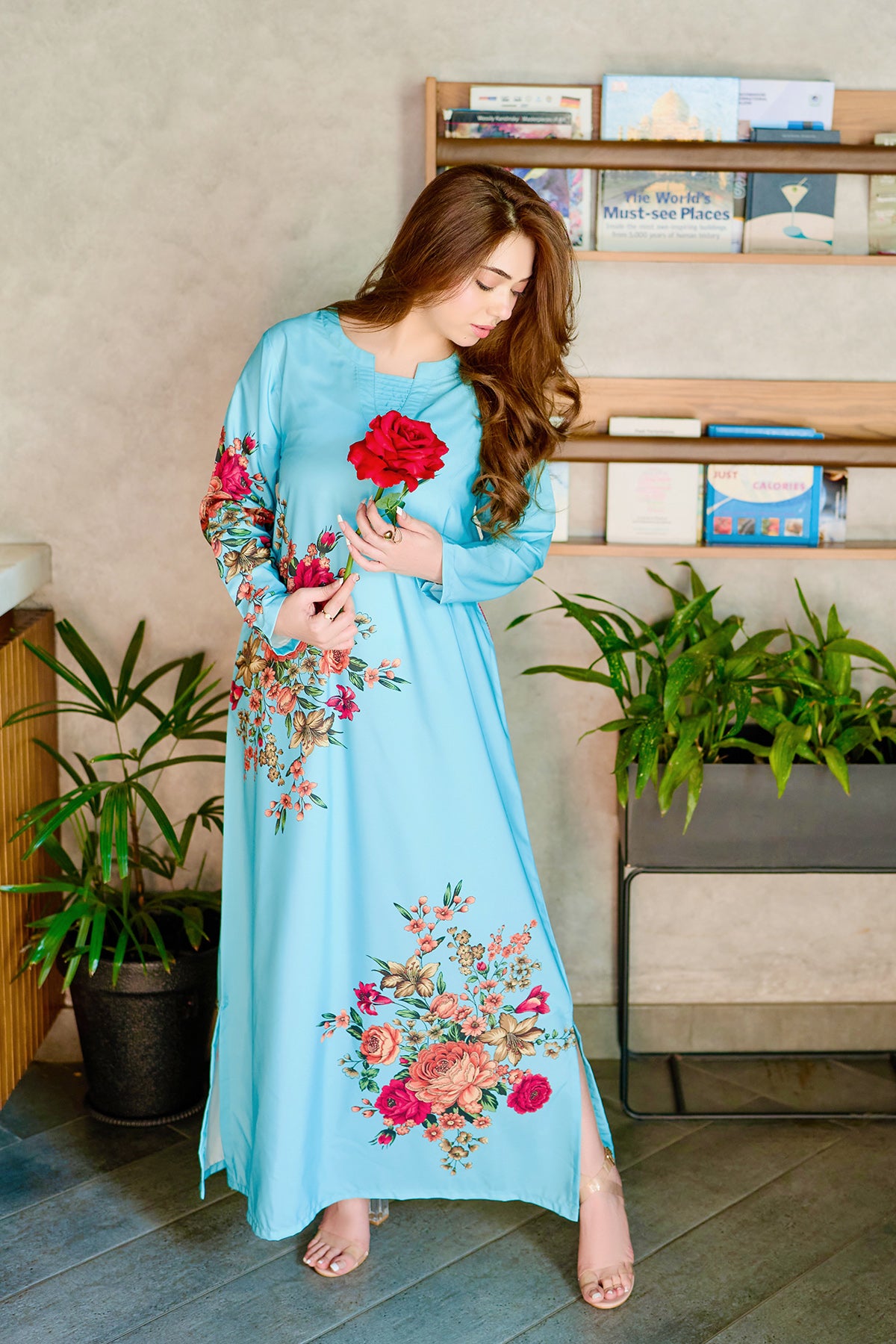 Printed Kaftan Dress