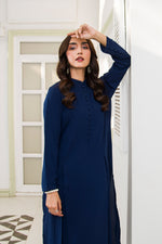 Midnight Blue Solid Dress