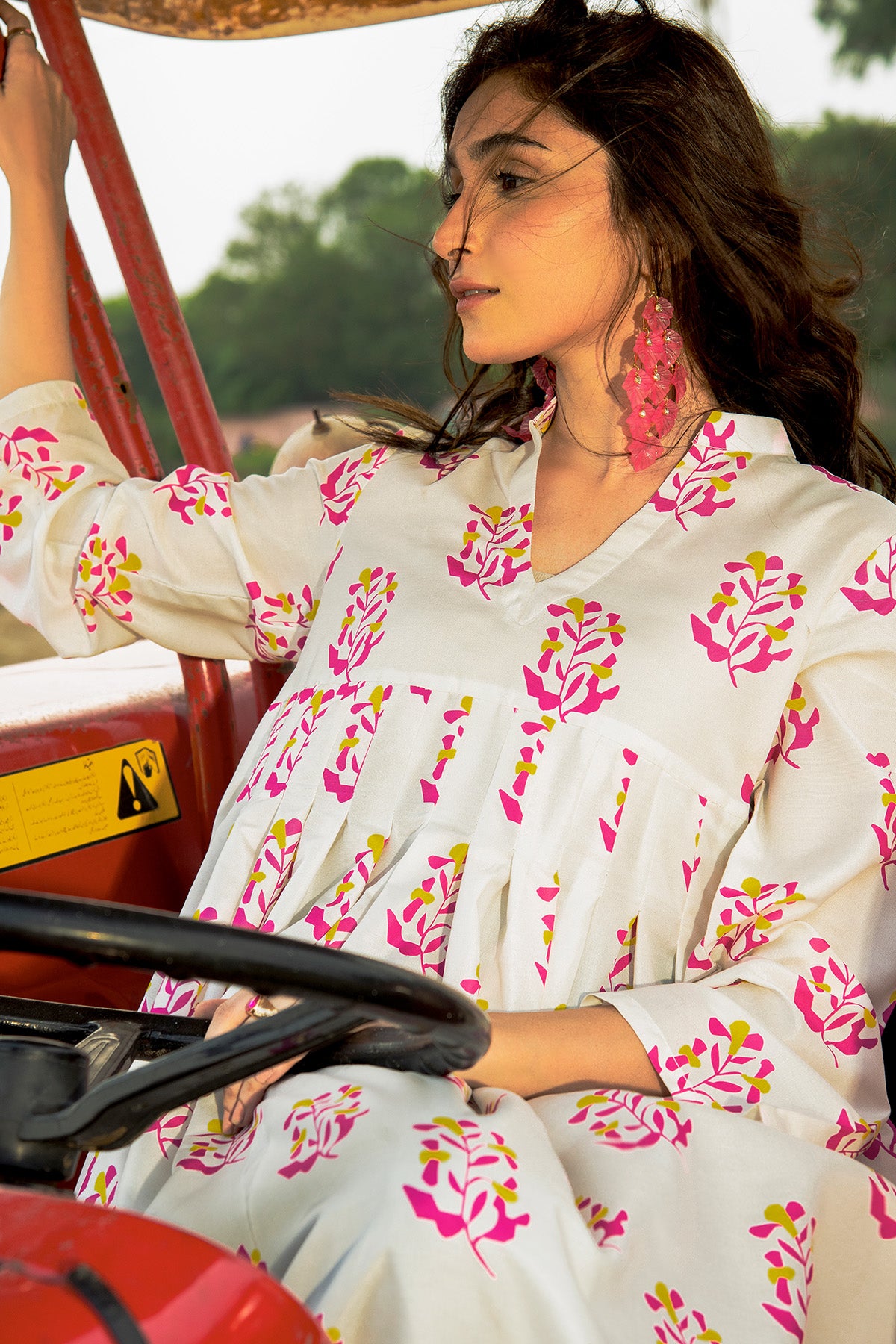 Printed Cotton Silk Maxi