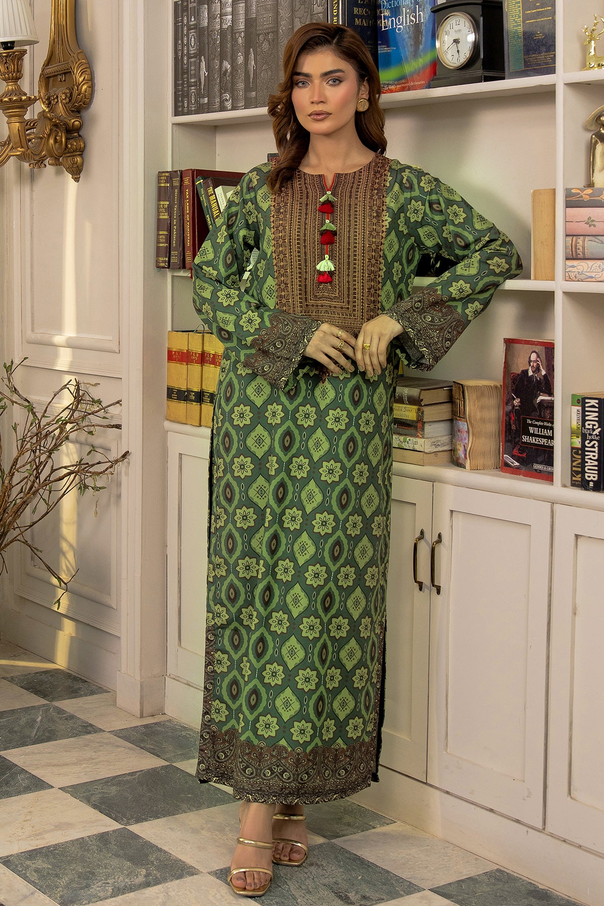 2 Piece Khaddar Suit-Printed