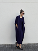 Navy Crepe Shrug Dress