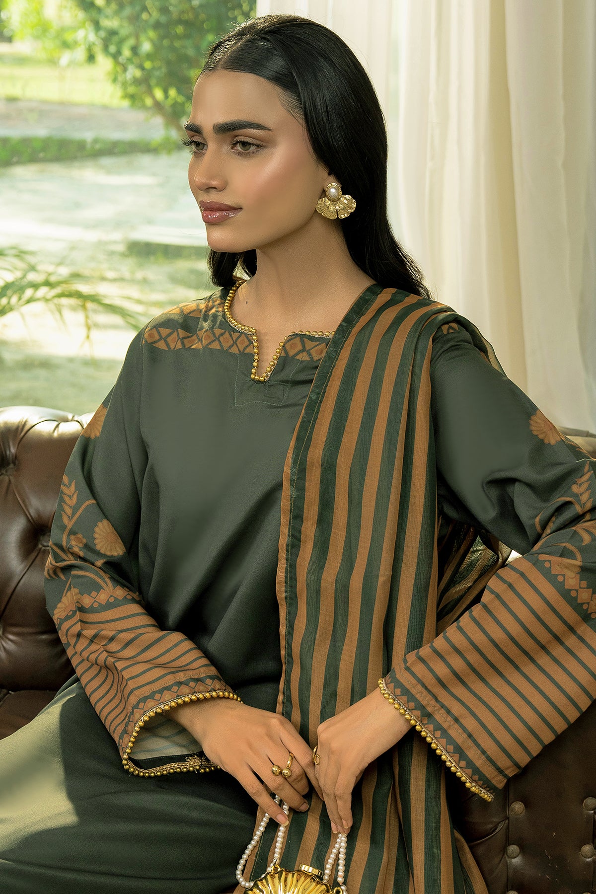 3 Piece Khaddar Suit-Printed