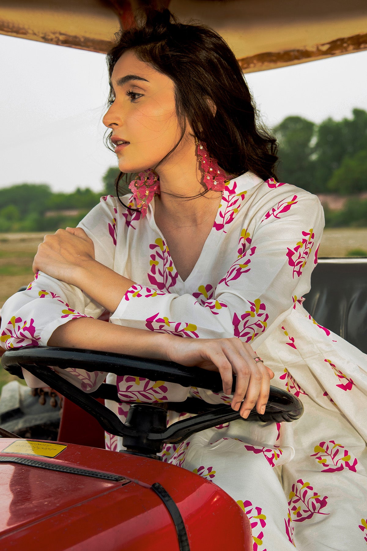 Printed Cotton Silk Maxi