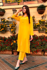 Yellow Mustard Collar Dress