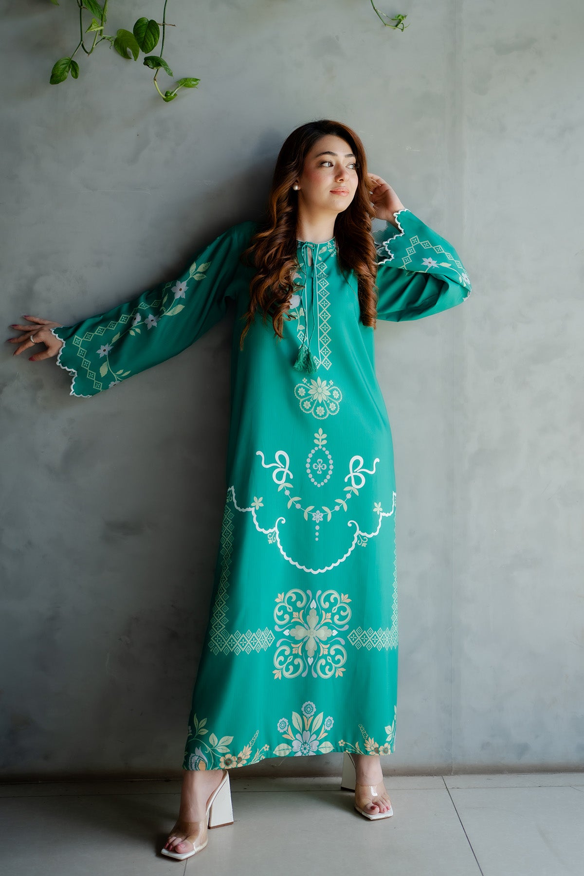 Printed Kaftan Dress