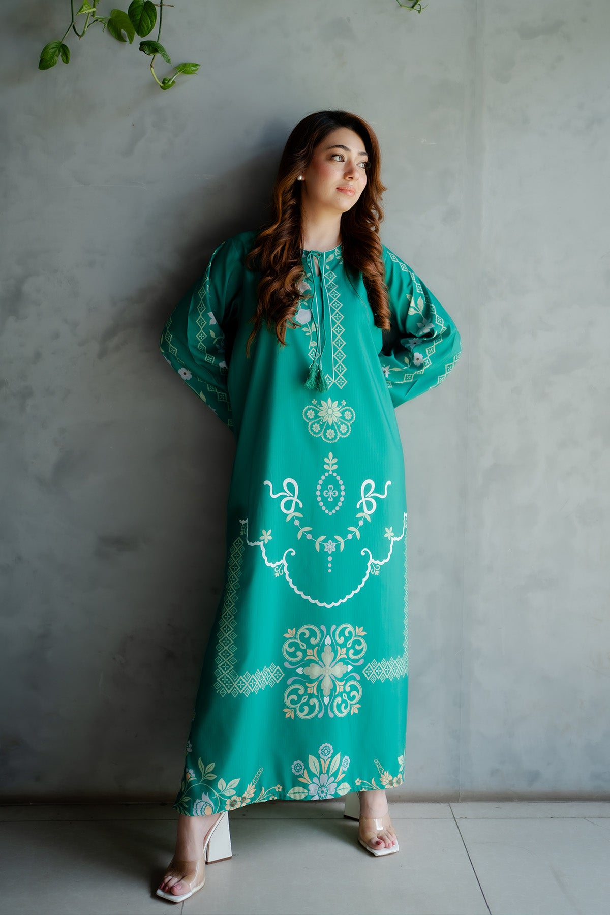 Printed Kaftan Dress