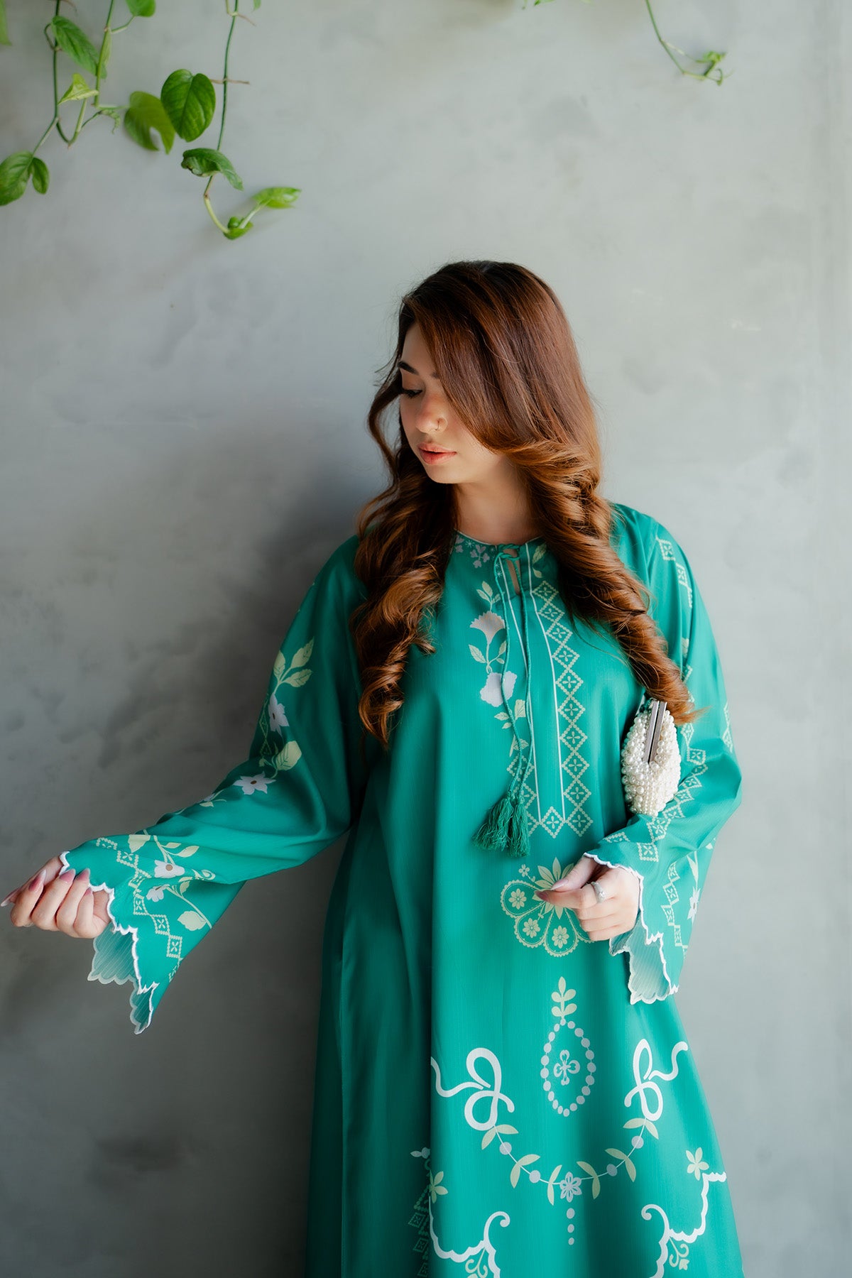 Printed Kaftan Dress