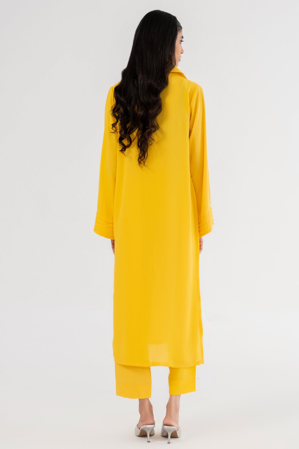 Yellowish Mustard Collar Dress