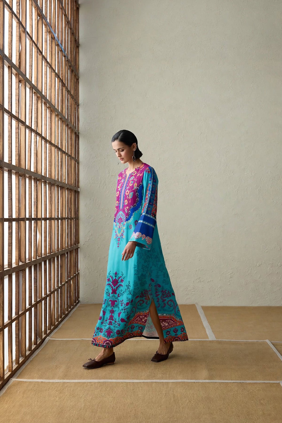 Printed Kaftan Crepe