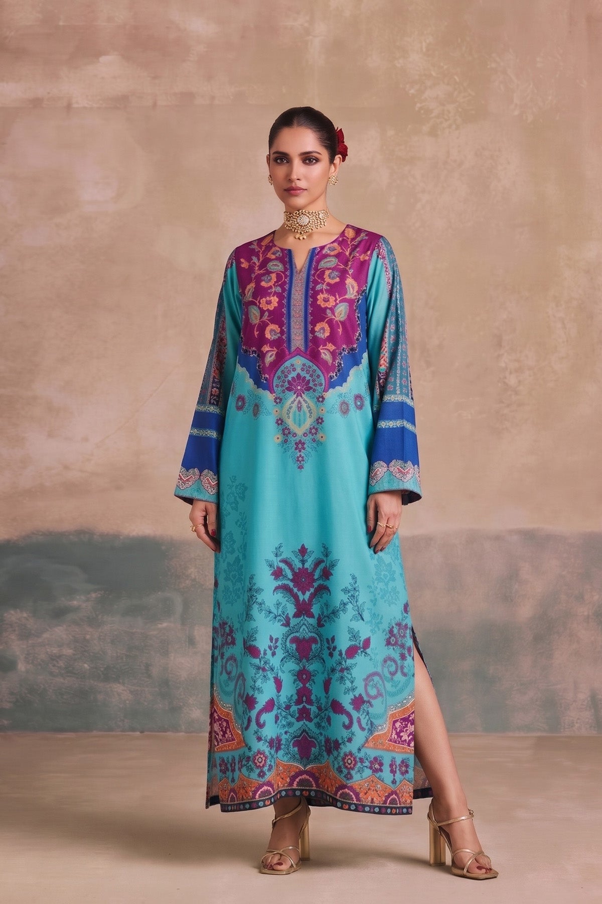 Printed Kaftan Crepe