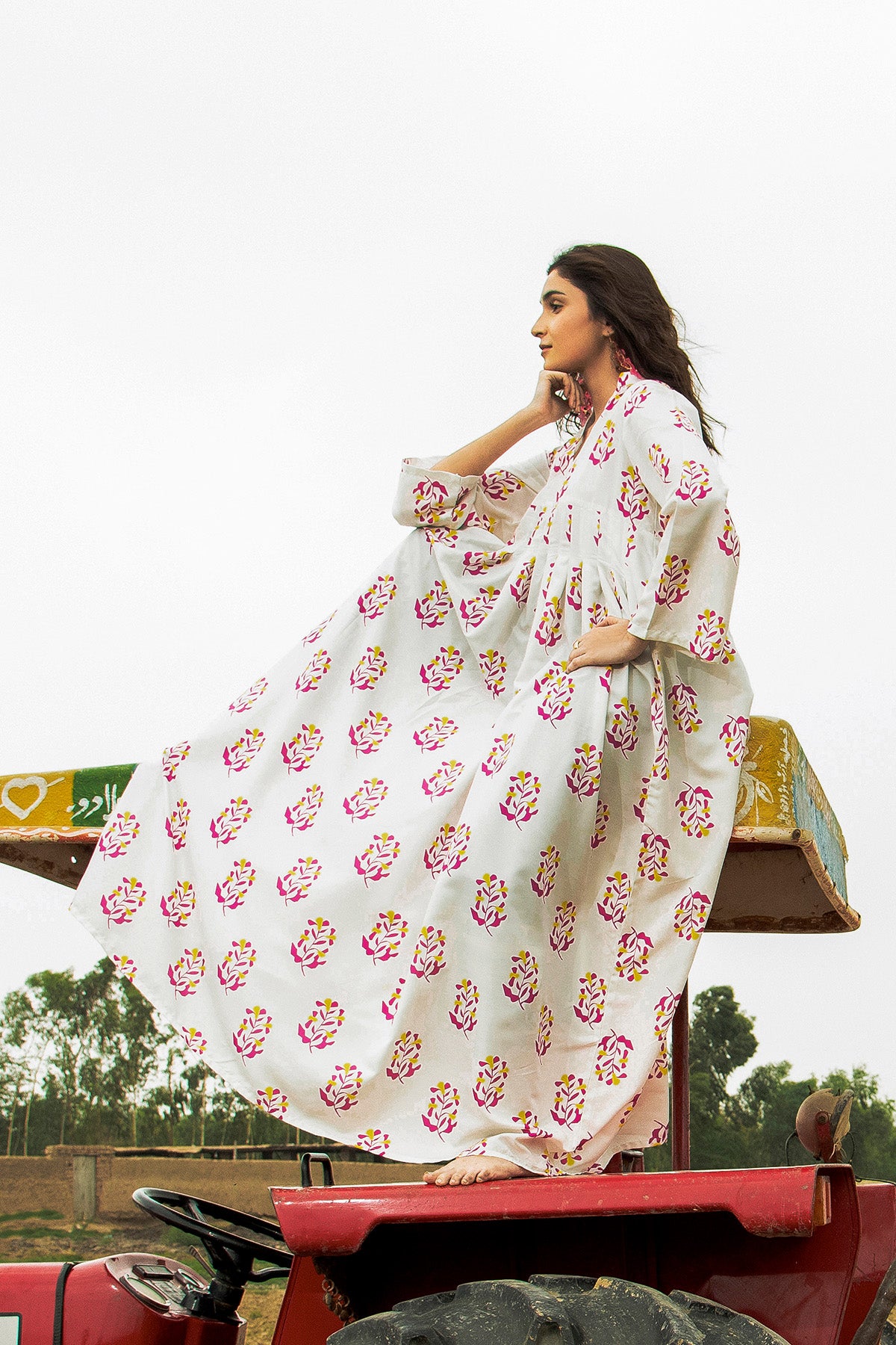 Printed Cotton Silk Maxi