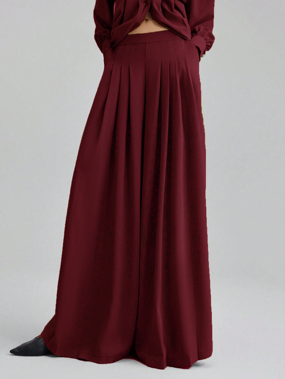 Maroon Crepe Dress