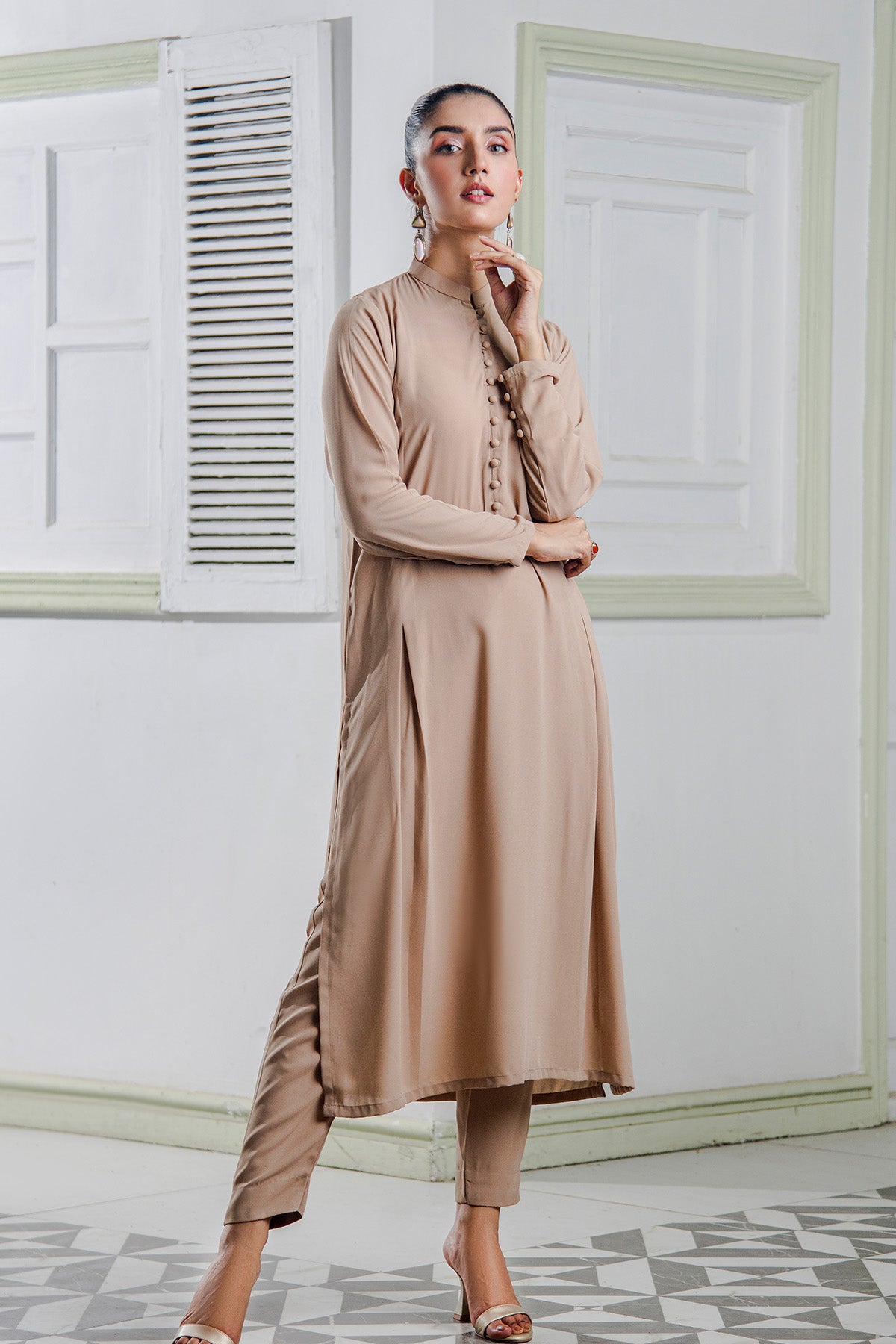 Brown Trendy Dress