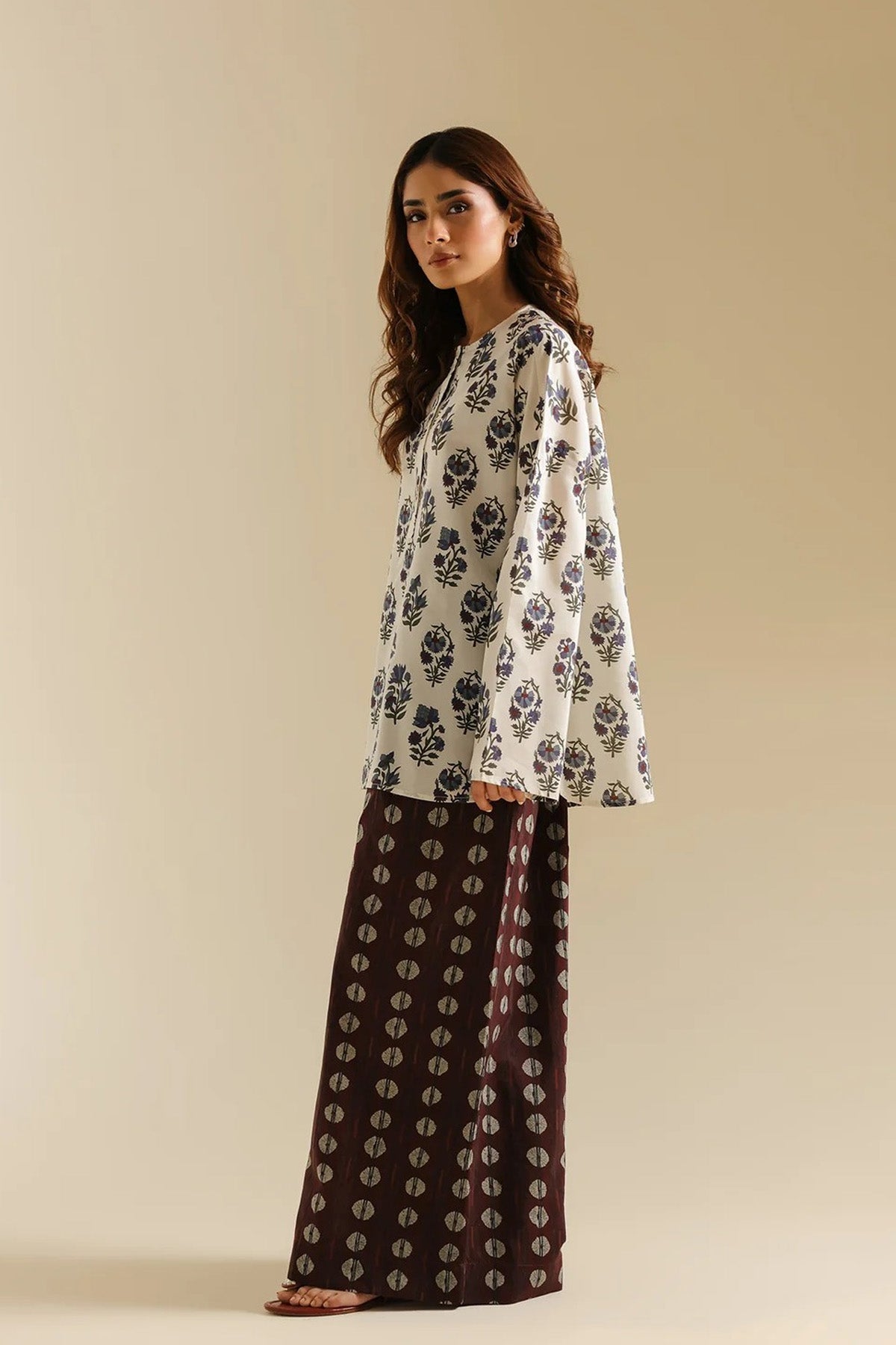 Printed Khaddar Co-ord Set