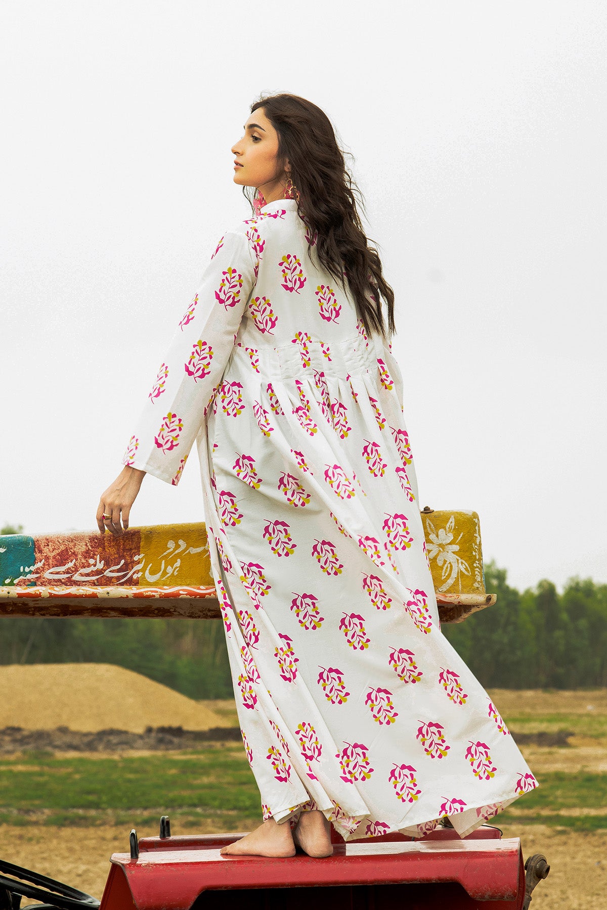 Printed Cotton Silk Maxi