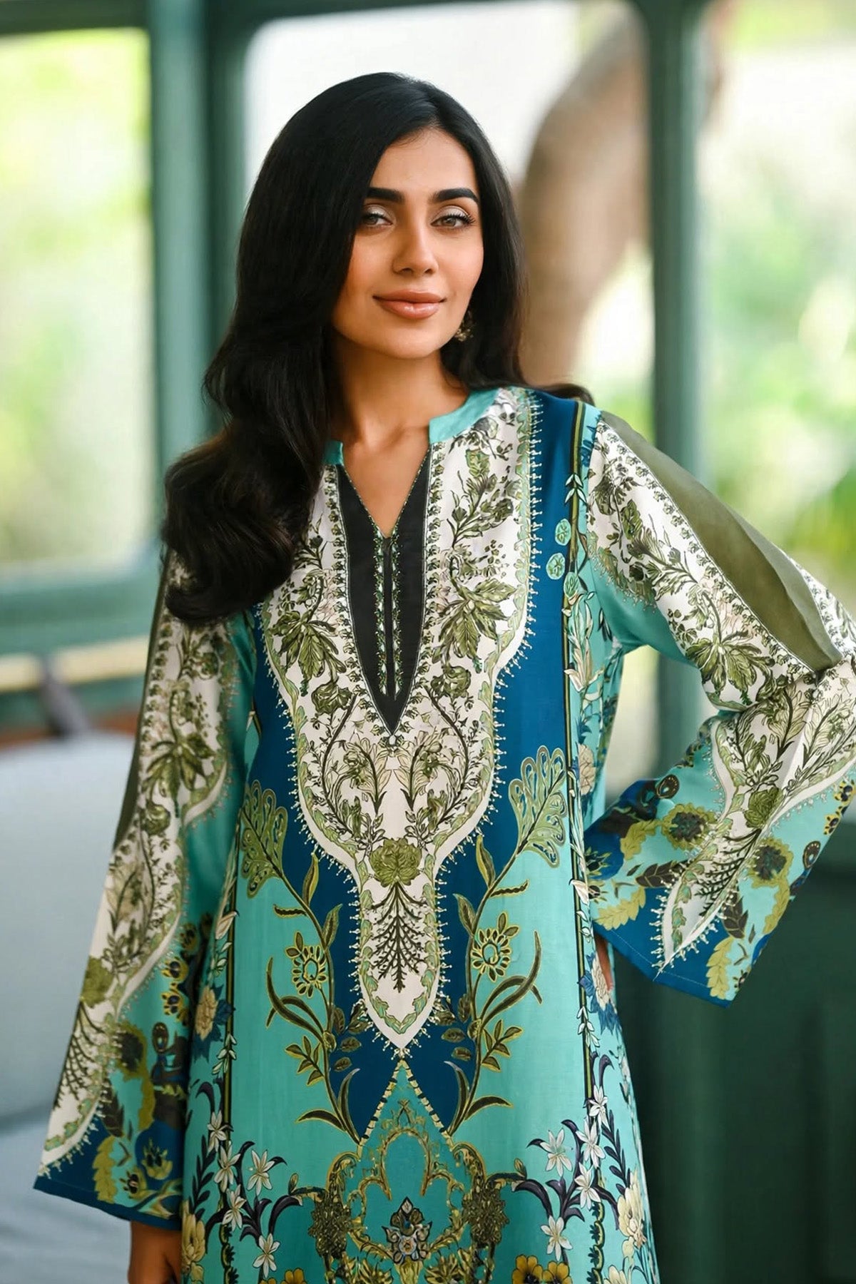 Printed Kaftan Dress