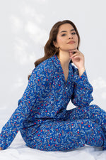 Printed Silk Night Suit