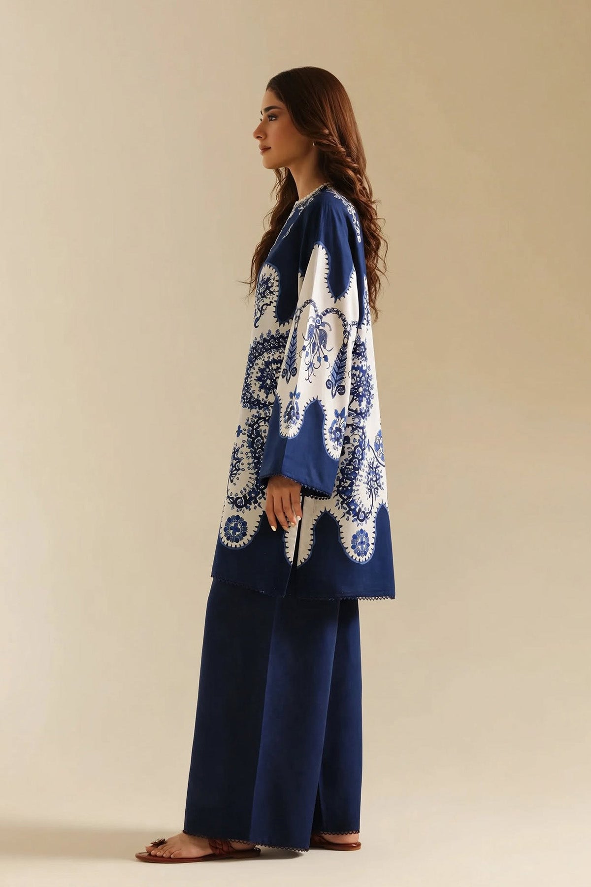Printed Khaddar Co-ord Set