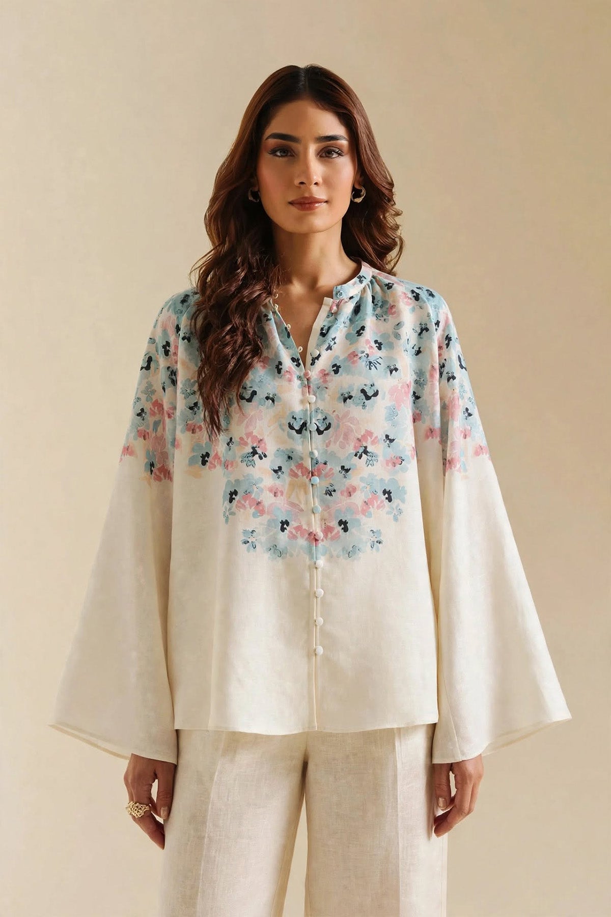 Printed Khaddar Co-ord Set