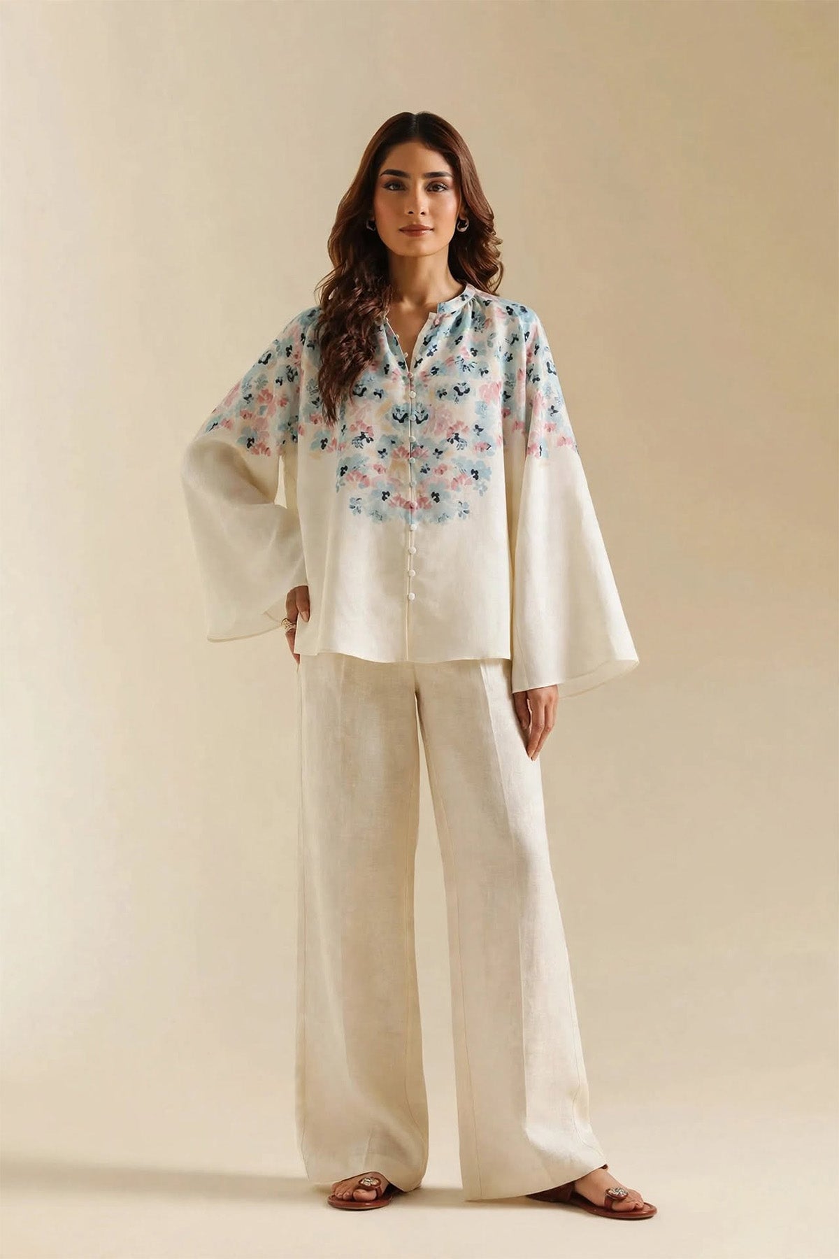 Printed Khaddar Co-ord Set