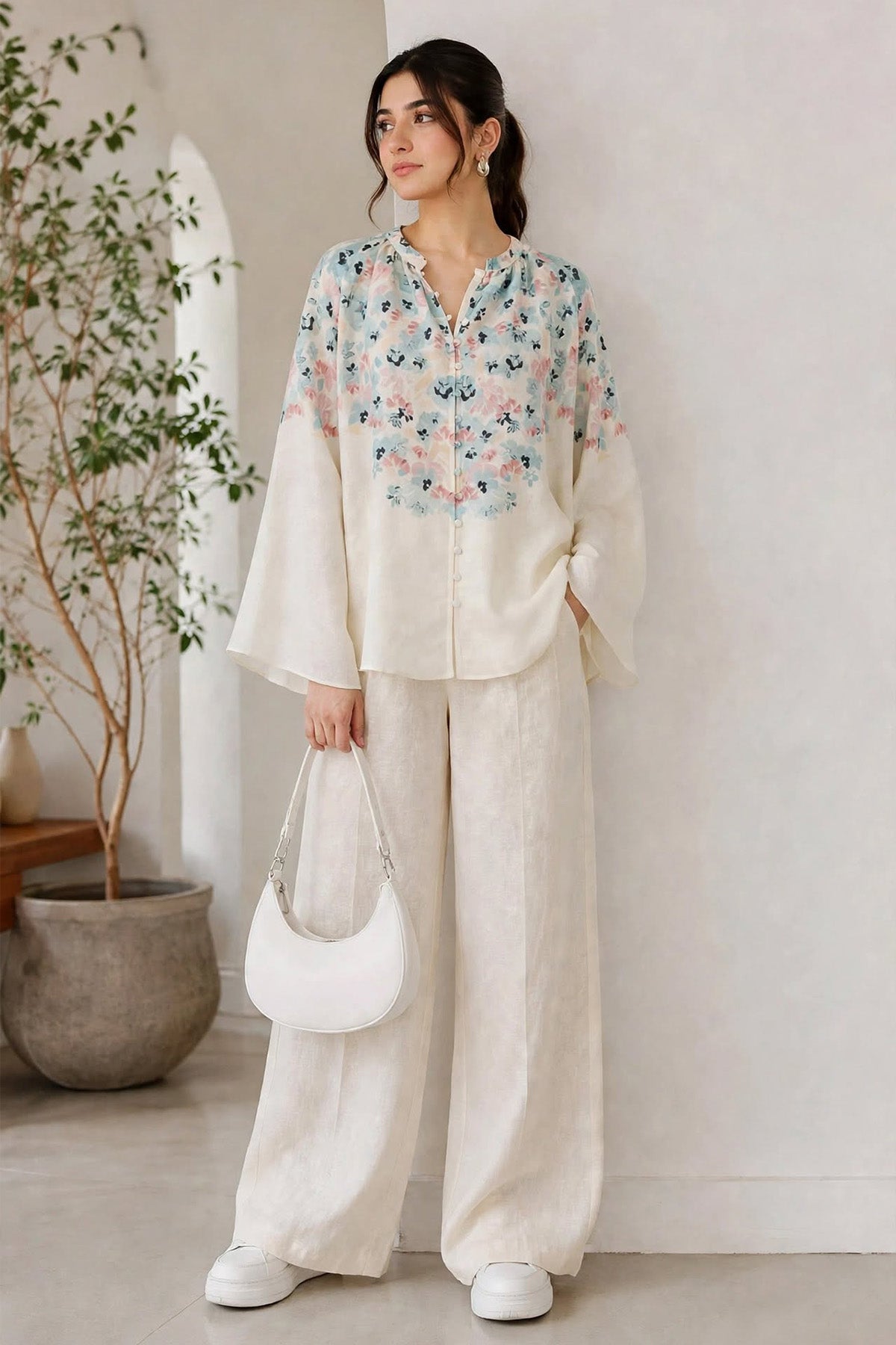 Printed Khaddar Co-ord Set