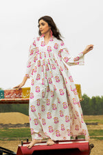 Printed Cotton Silk Maxi