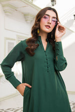 Lush Green V-Neck Dress