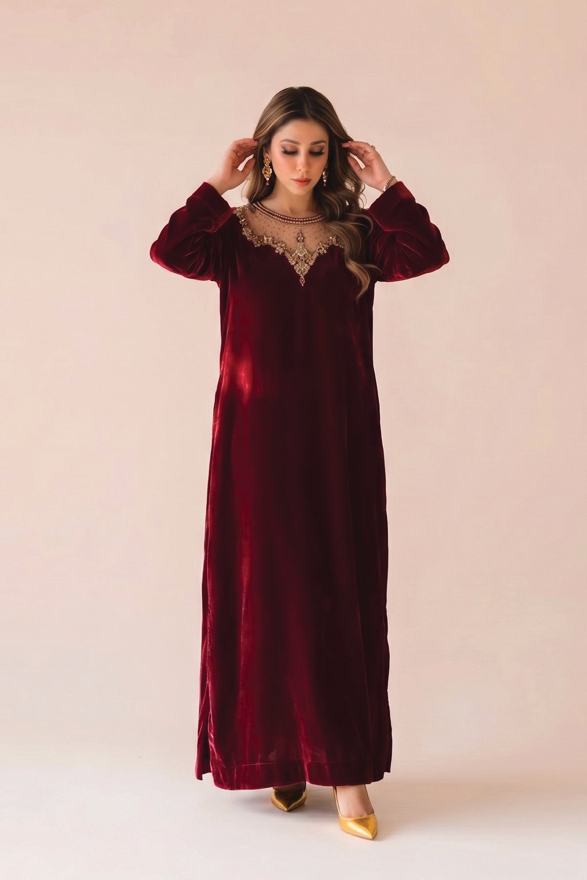 Velvet Long Kaftan