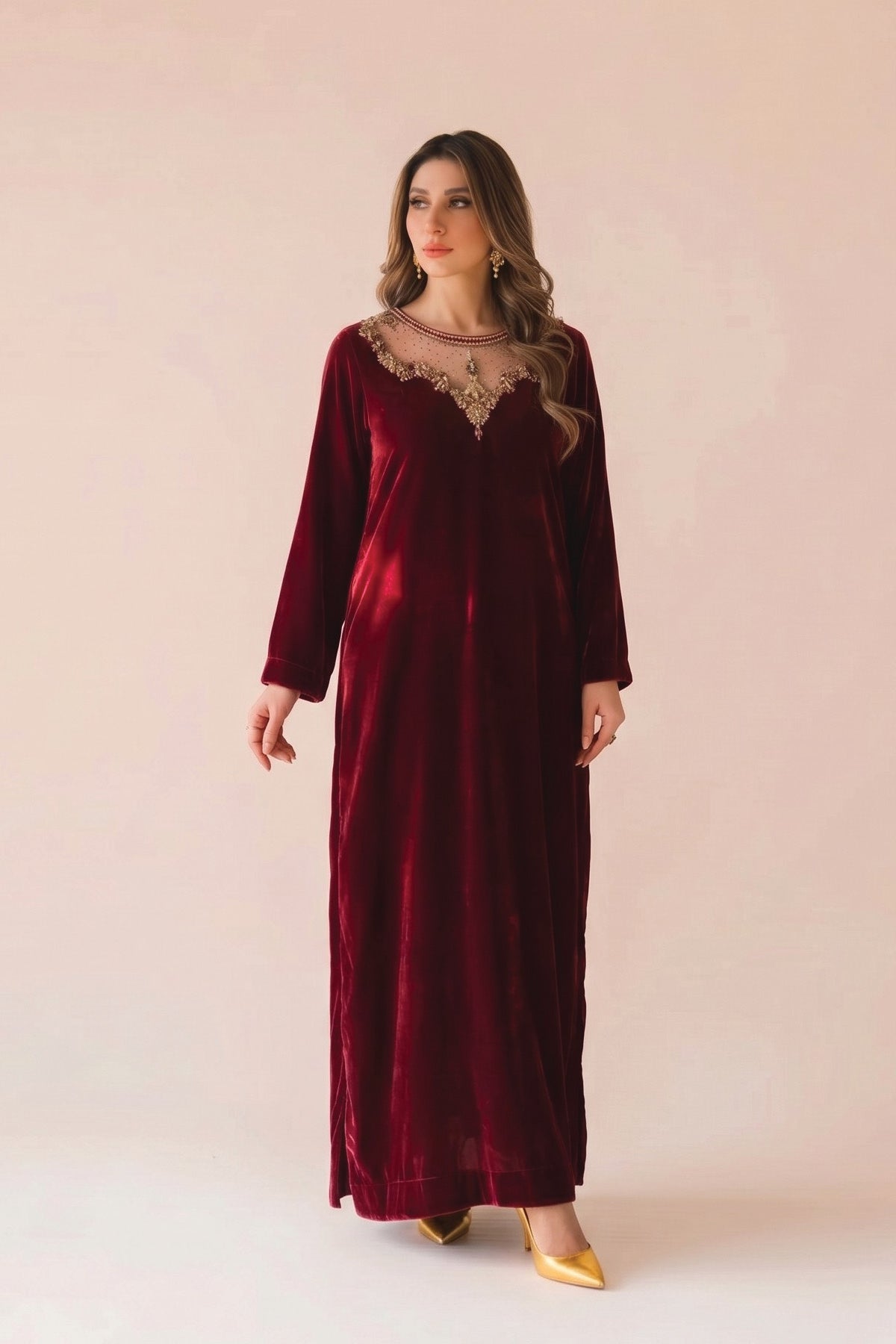 Velvet Long Kaftan